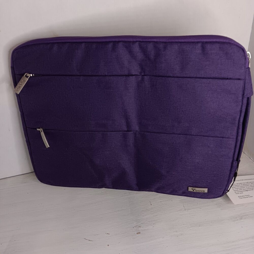Voova Laptop Bag Purple Waterproof Padded Lining 12" Compatible Laptop